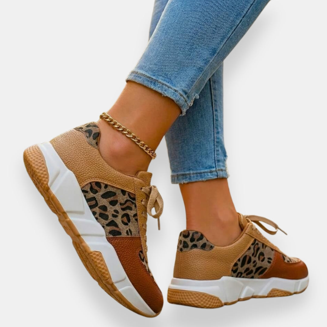 Nivose | Sneakers bicolores léopard