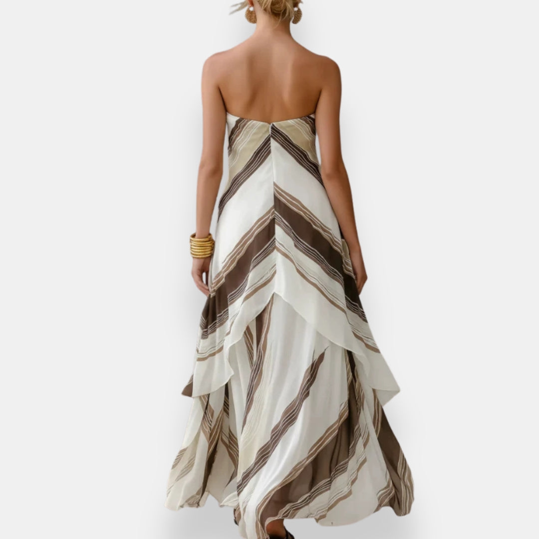 Neige | Robe Longue à Volants