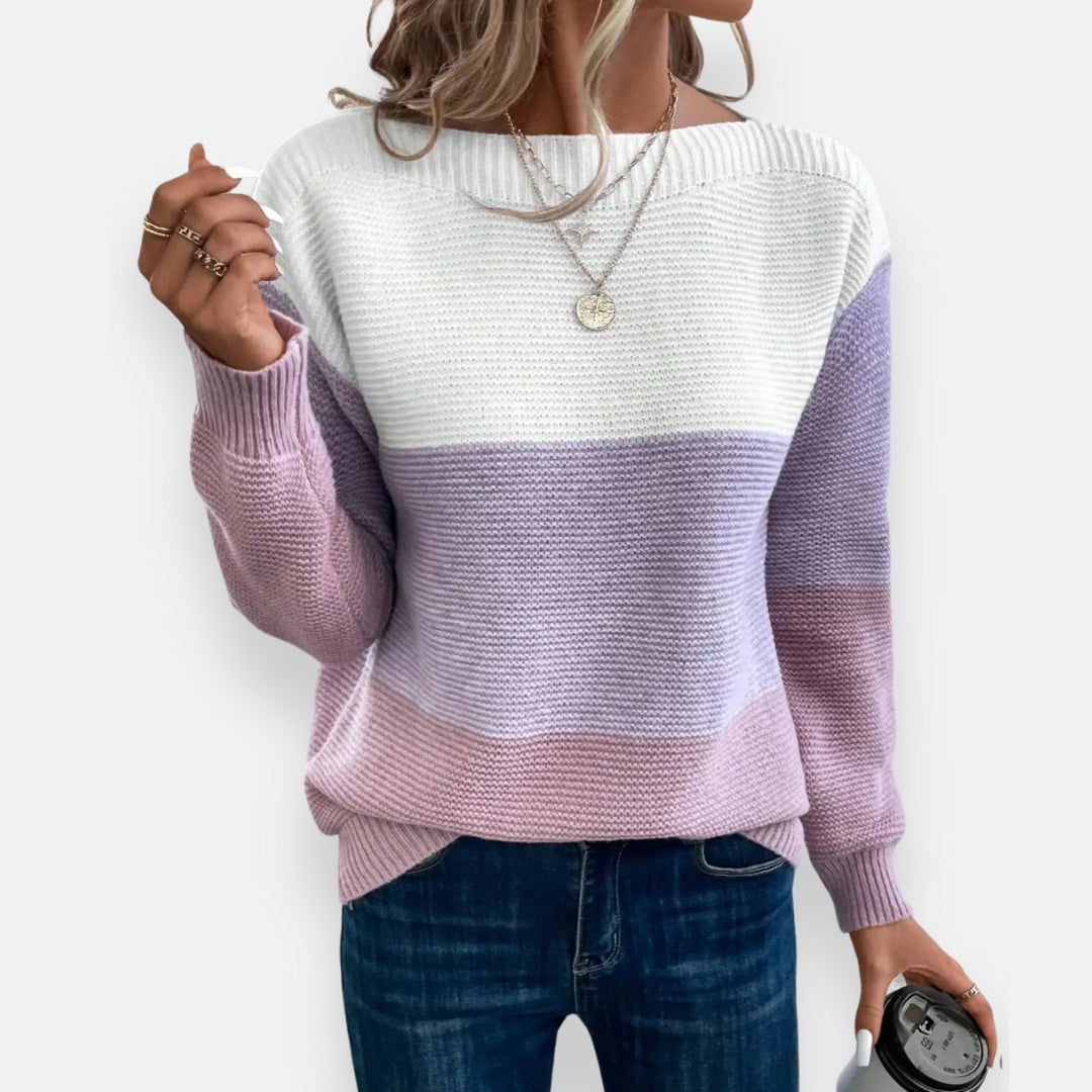 Élyne | Pull colorblock classique