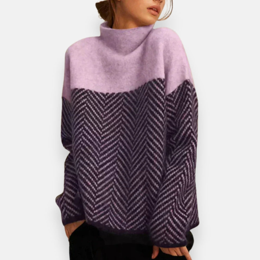 Lily | Pull à motif chevrons