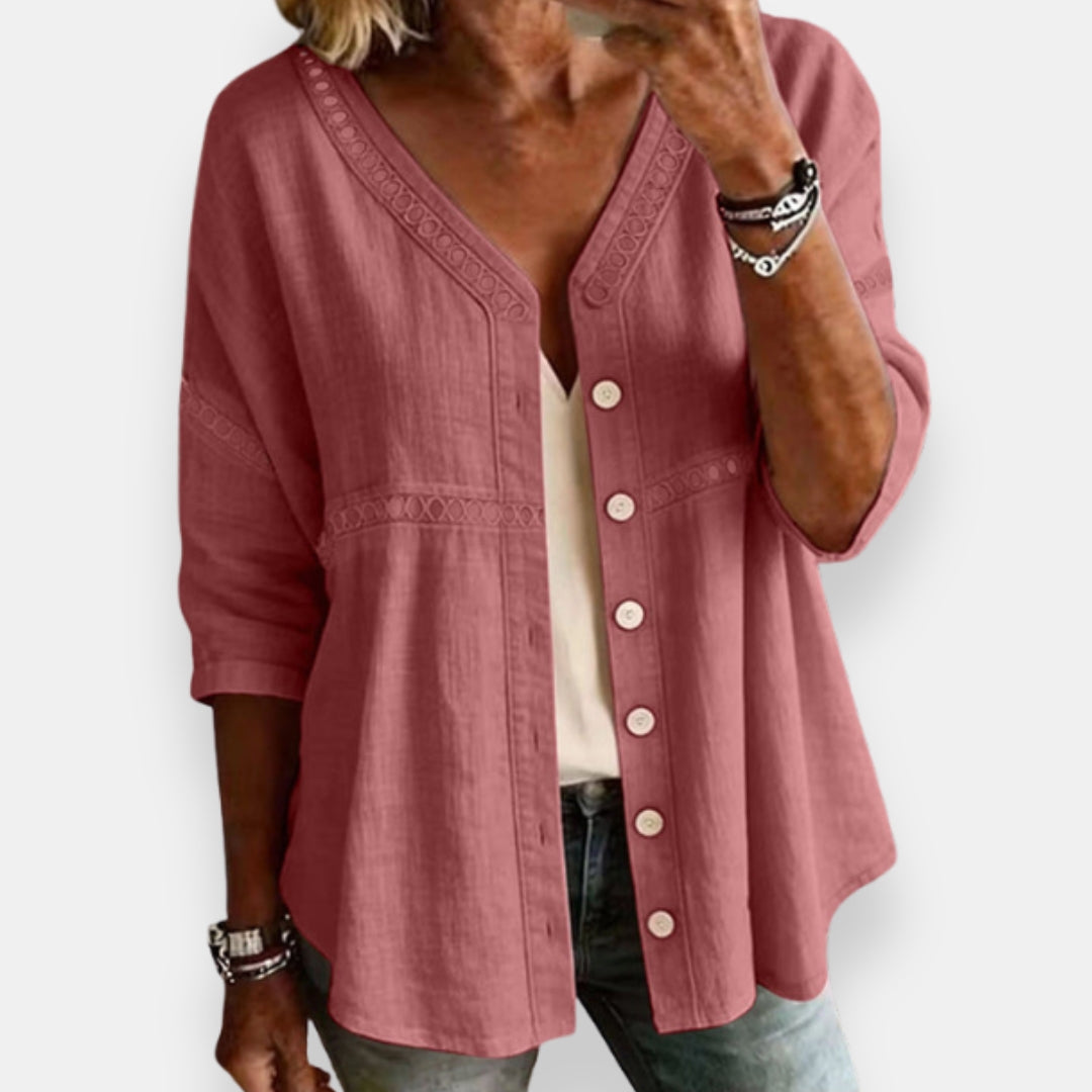 Dorvarne | Blouse Col V Crochet