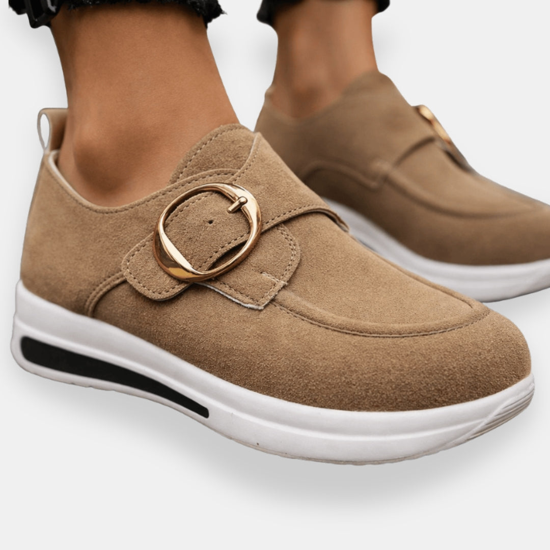 Périnelle | Mocassins compensés boucle dorée