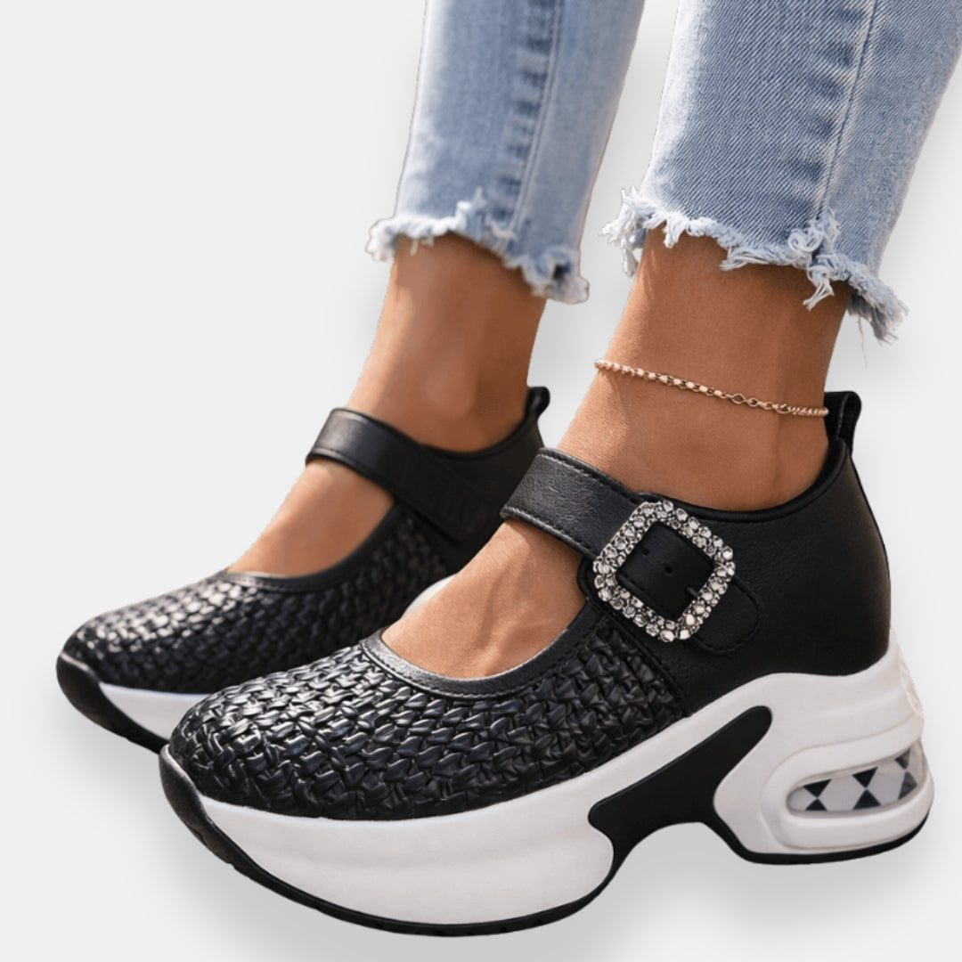 Ivane | Sneakers compensées strass