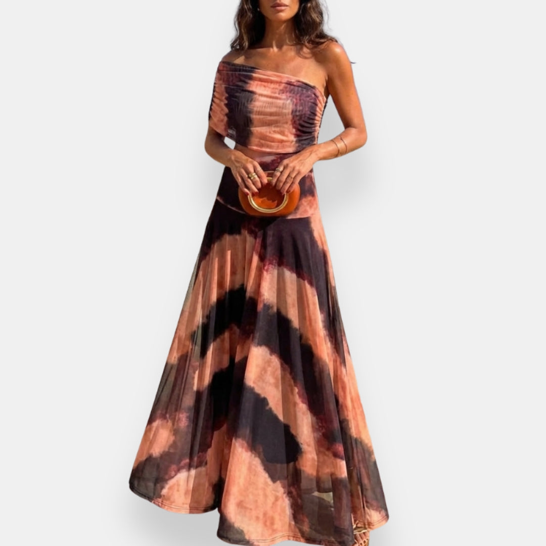 Joséane | Robe Asymétrique Imprimée