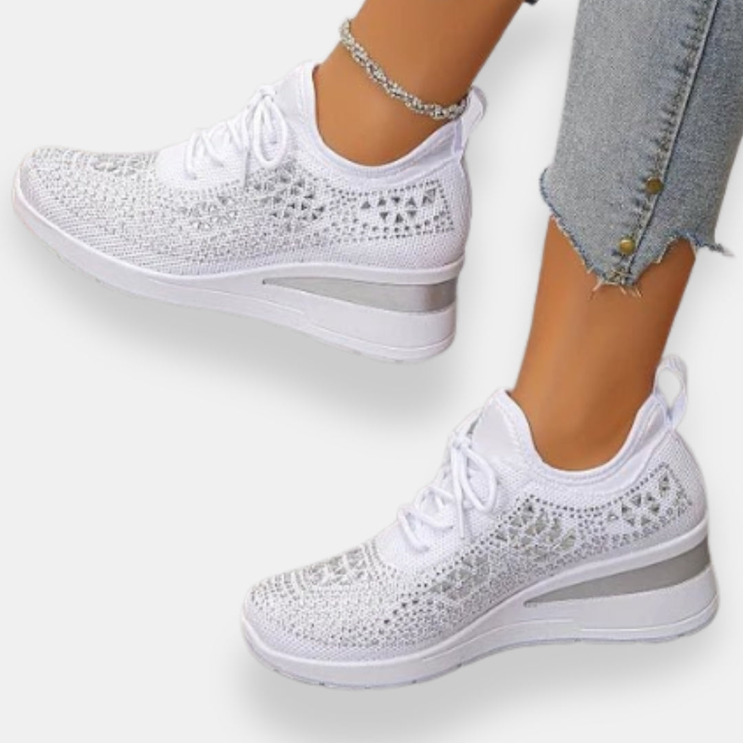 Joëlvrine | Sneakers strass compensées