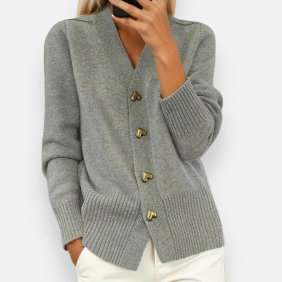 Éléana | Cardigan chic à boutons bijoux