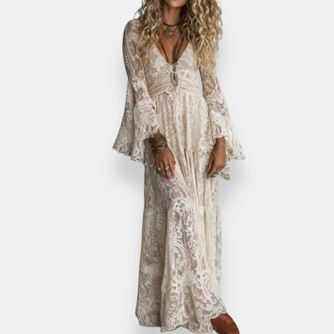 Sorvène | Robe longue bohème en dentelle