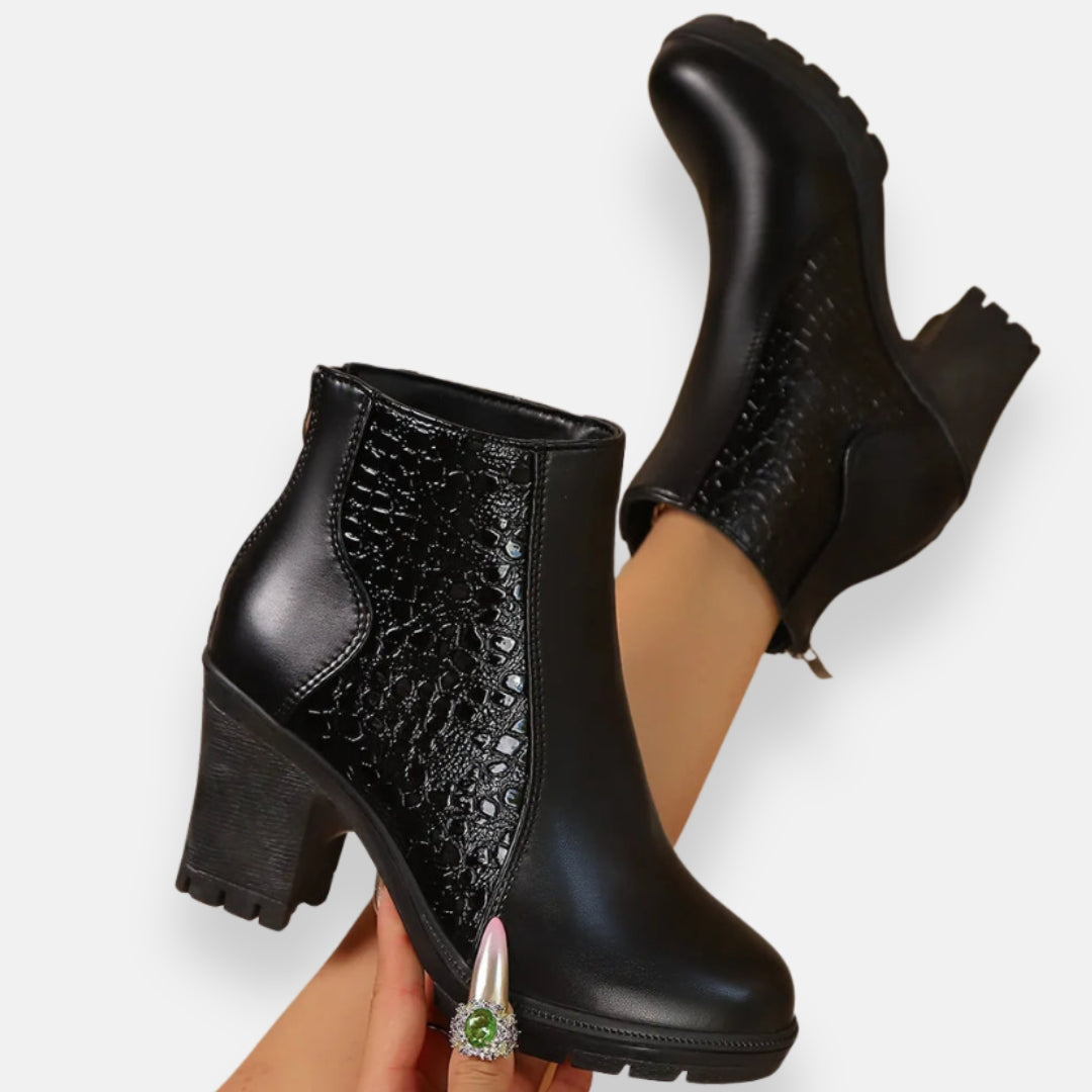 Callista | Bottines à Talon Texturées