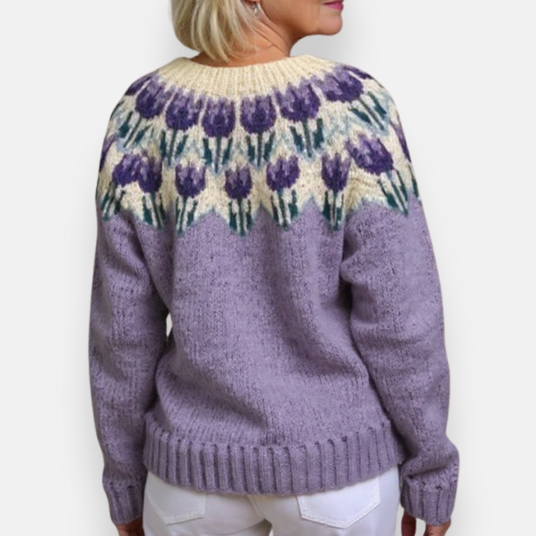 Zoraya | Cardigan tricoté nordique