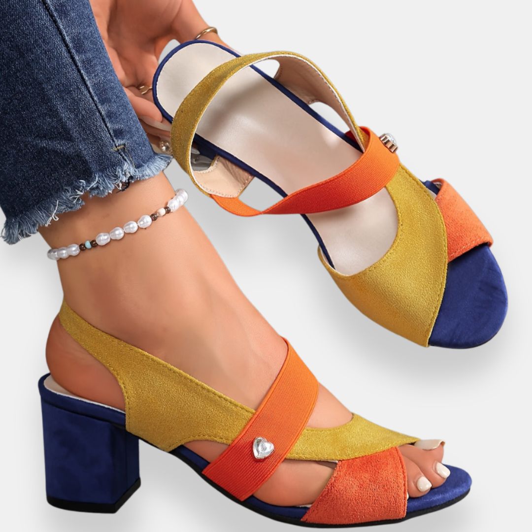Adalgise | Elastic square-heeled sandals