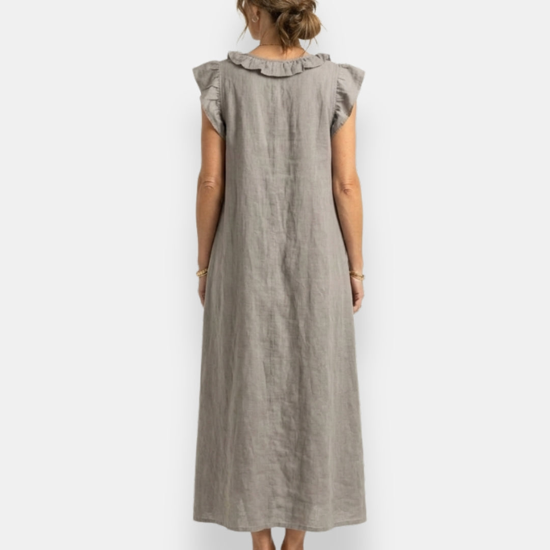 Félourinde | Robe maxi volants col