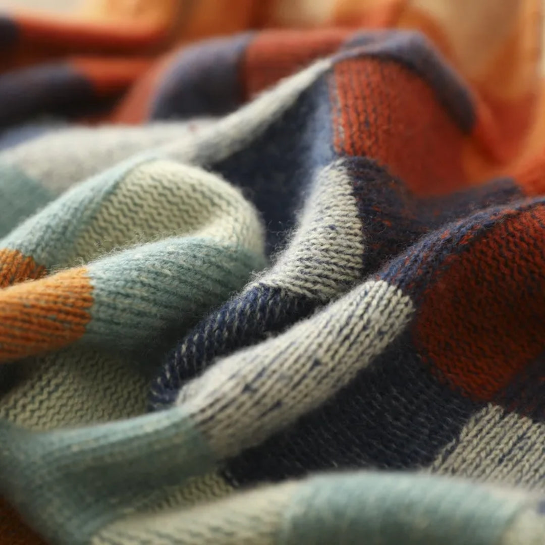 Marie | Pull à carreaux multicolores