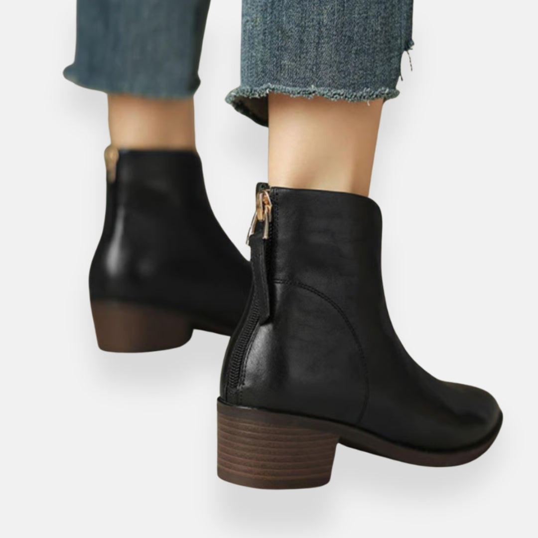 Angèle | Bottines en cuir à talon