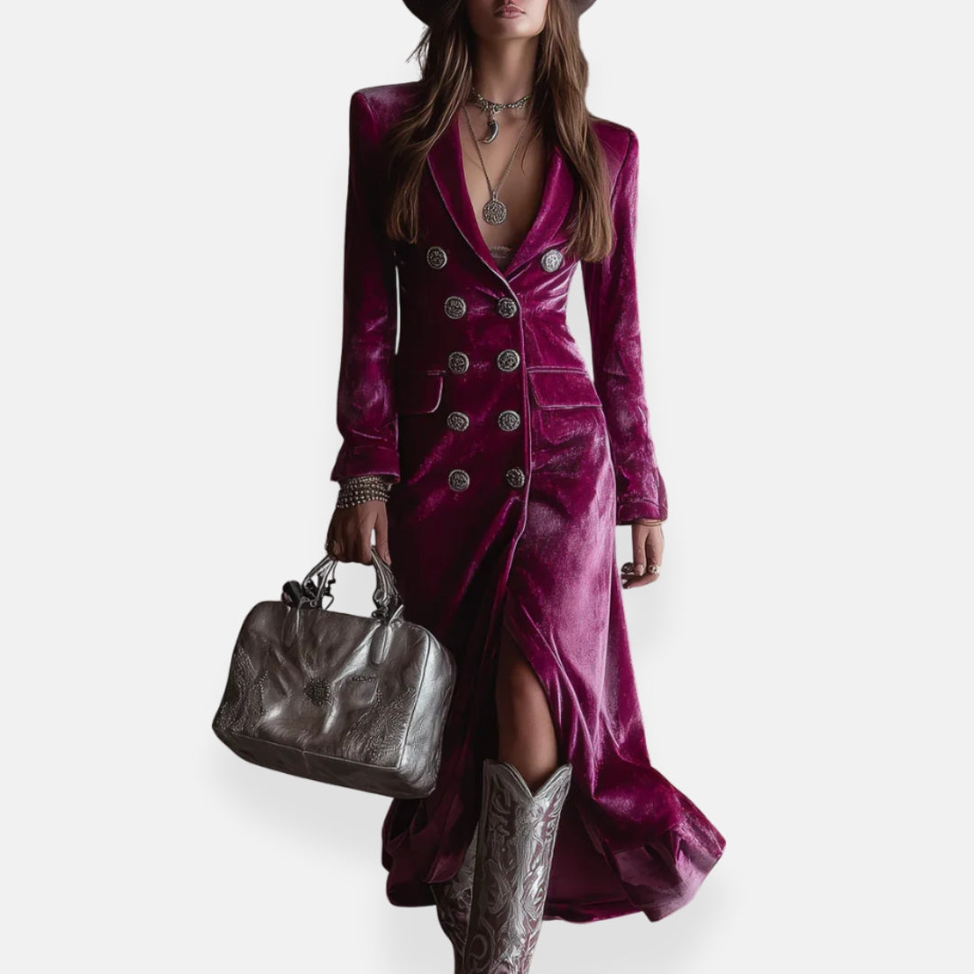 Maëlys | Robe longue blazer élégante