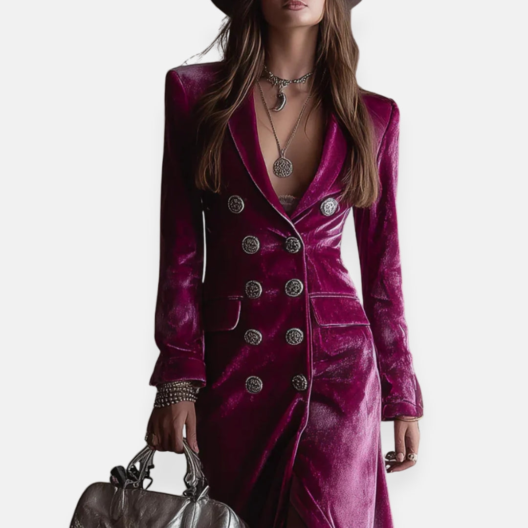 Maëlys | Robe longue blazer élégante