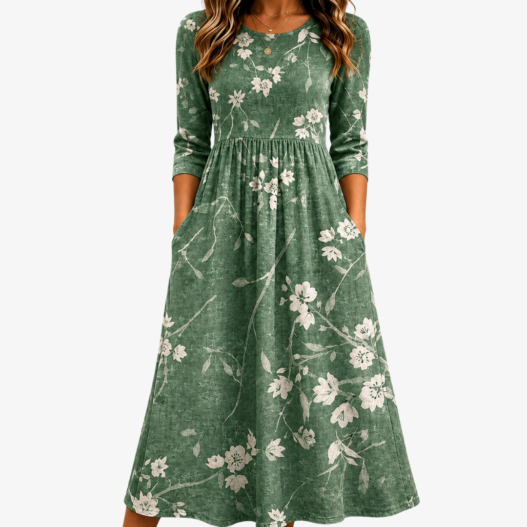 Fanélie | Robe Fleurie Froncée