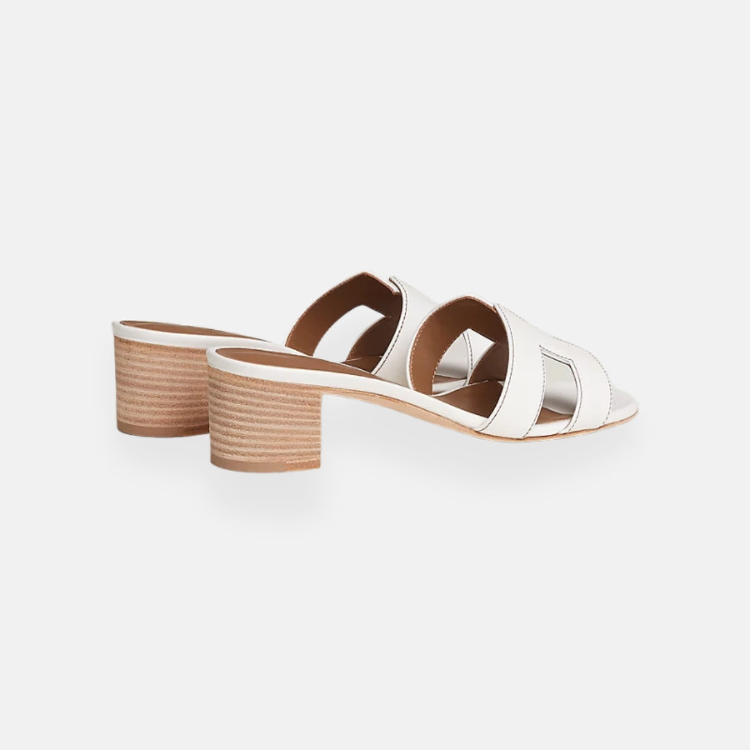 Clara | Mules à petit talon ajourées