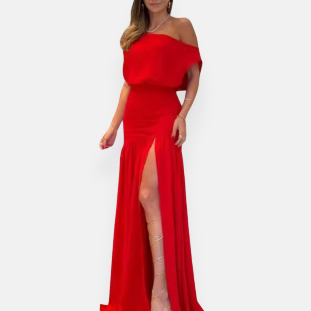 Lydia | Robe de soirée fluide à fente
