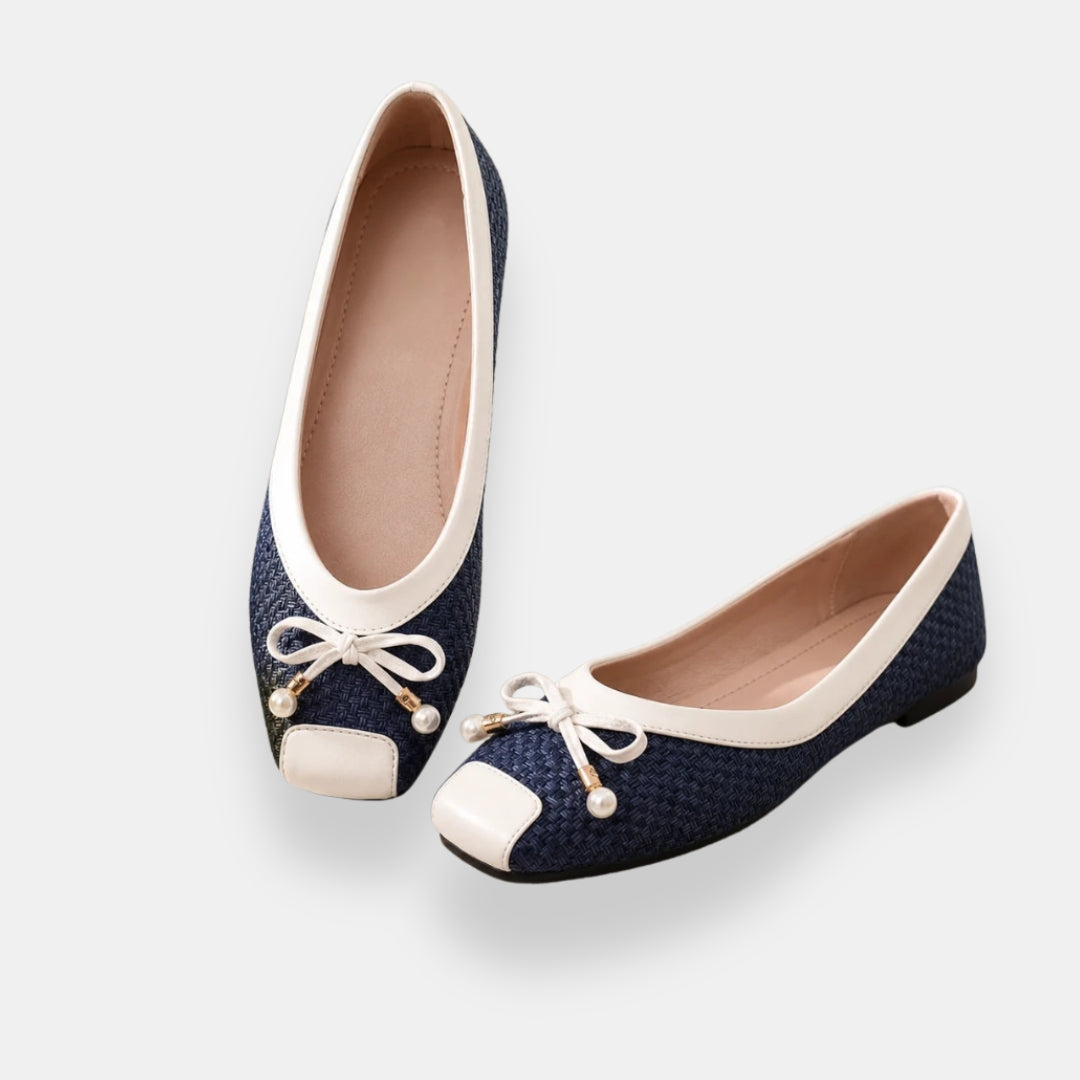 Cathy | Ballerines Tressées Perlées