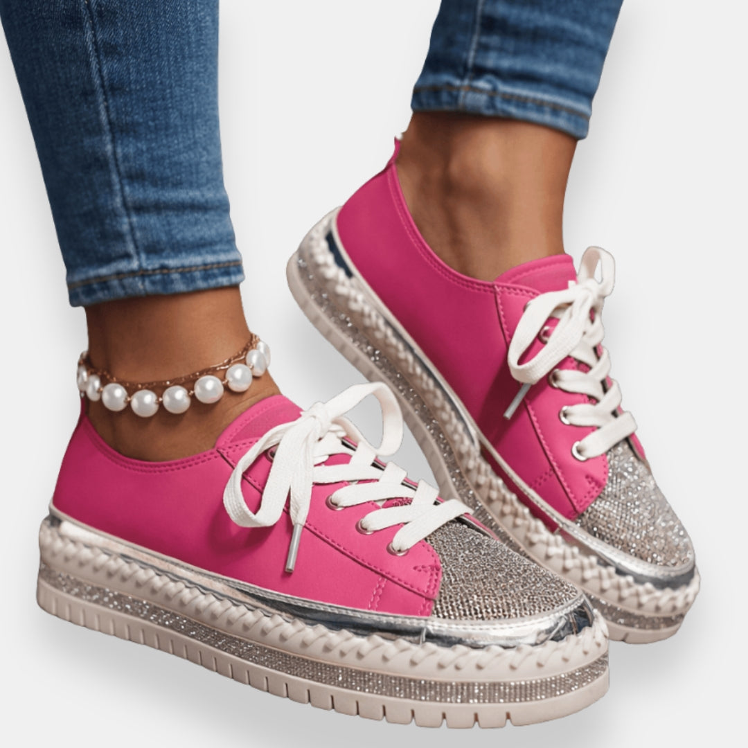 Vouivre | Sneakers métallisées pailletées