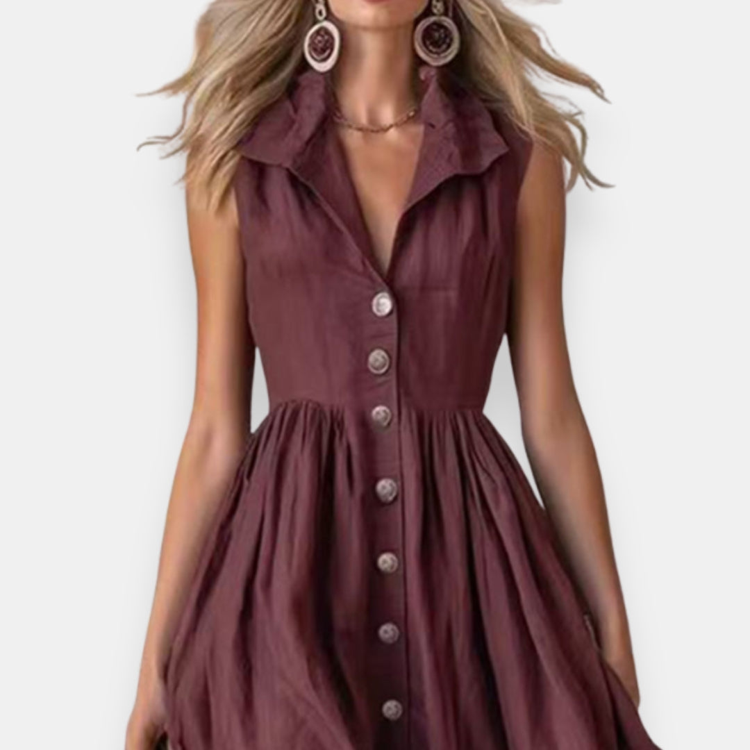 Blandine | Robe chemise froncée