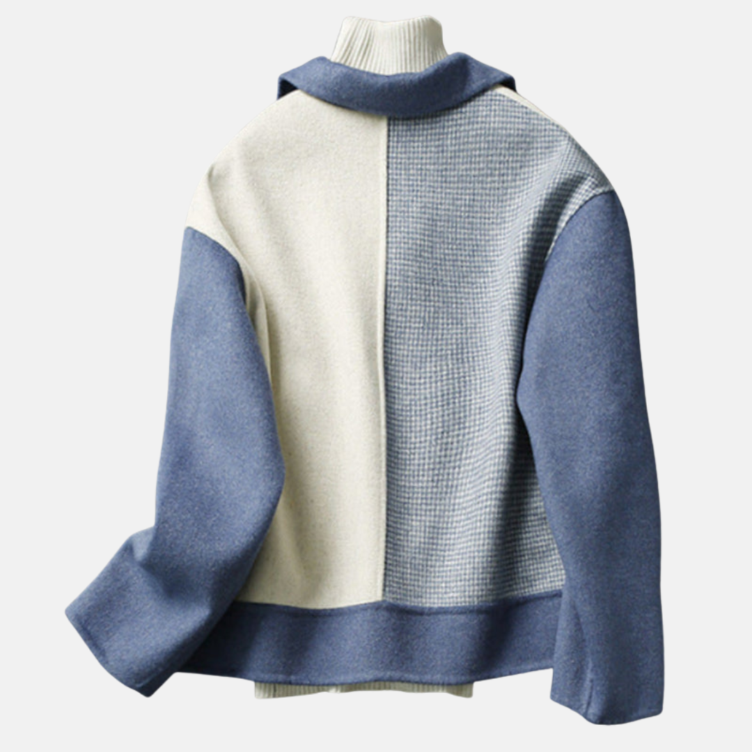 Salomé | Veste bicolore à poches contrastées