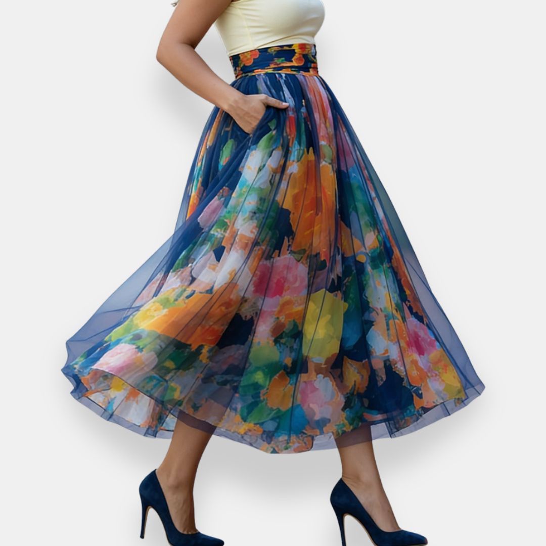Brunehilte | Jupe Tulle Fleurie