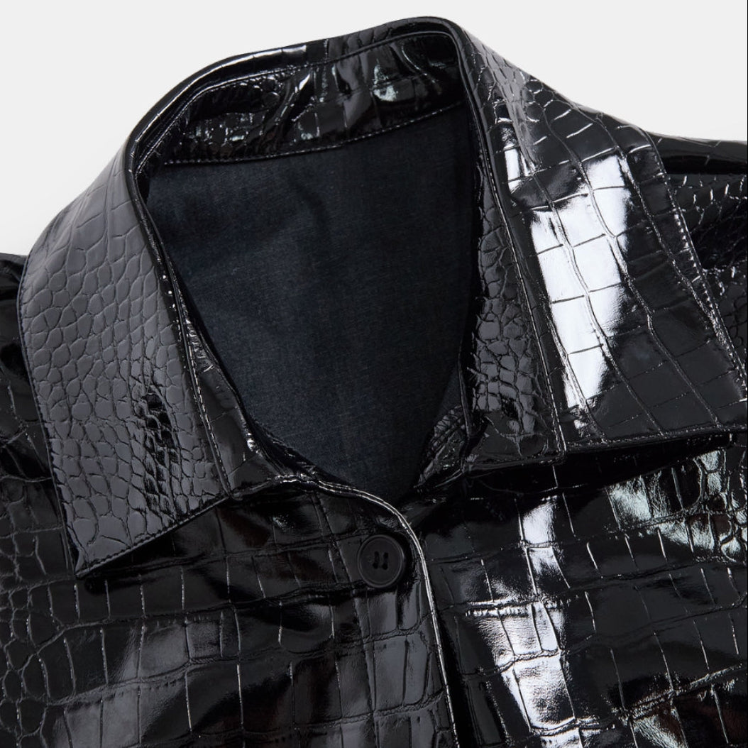 Angeline | Chemise Croco Texturée