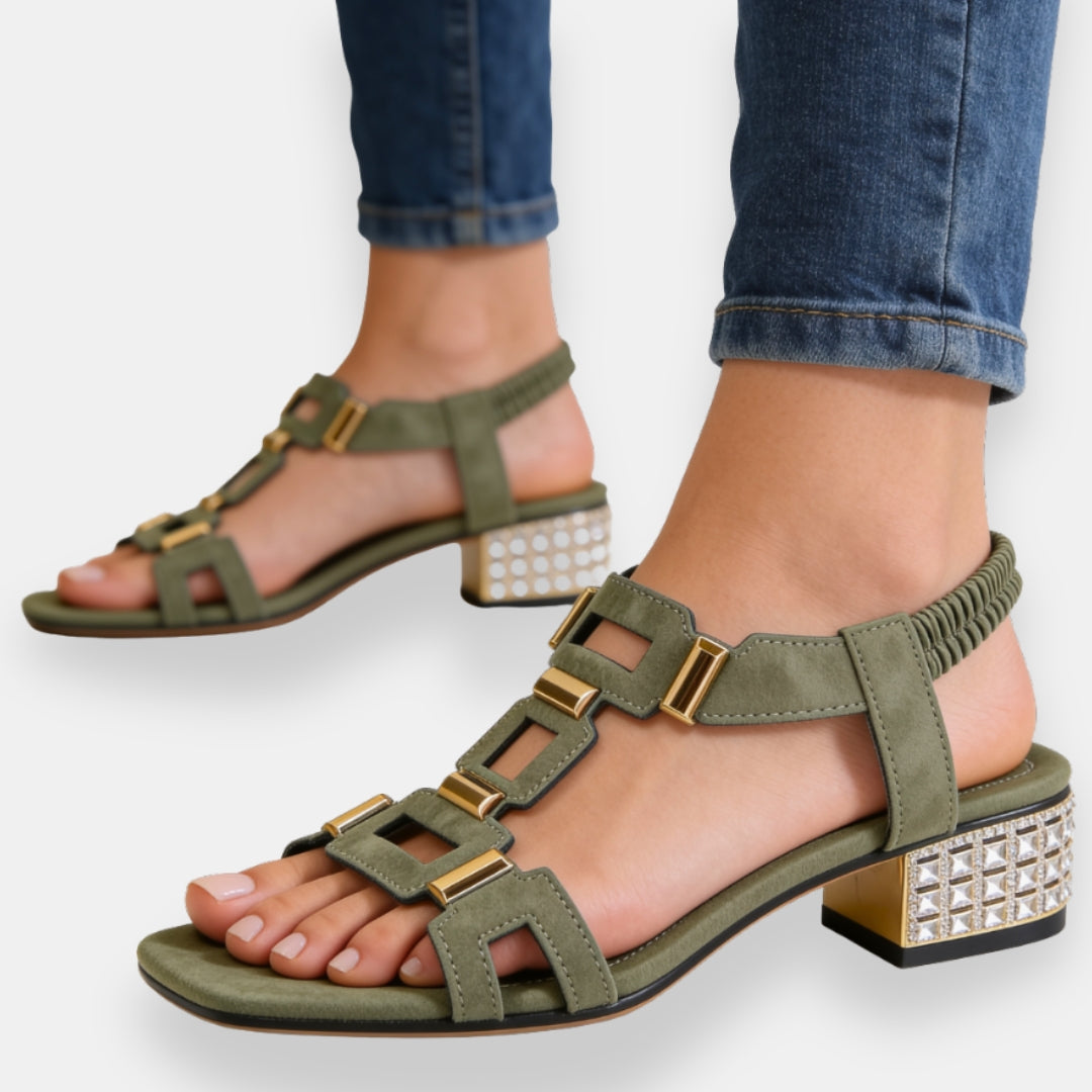 Ségolène | Sandales Talon Bijou