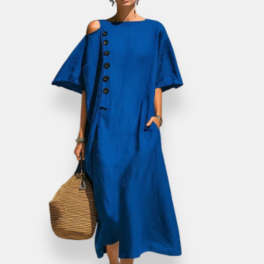 Émilienne | Robe épaule dénudée