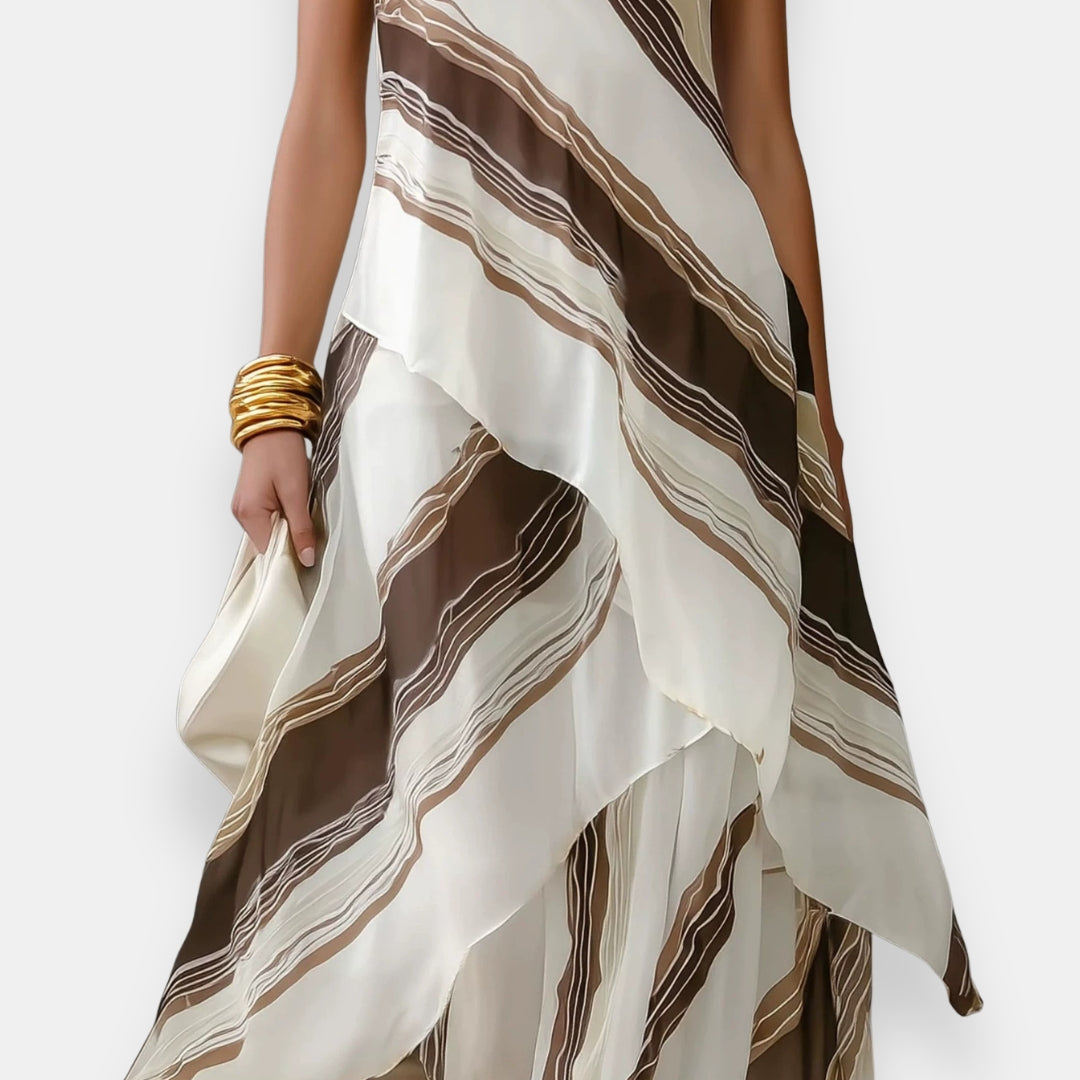 Neige | Robe Longue à Volants