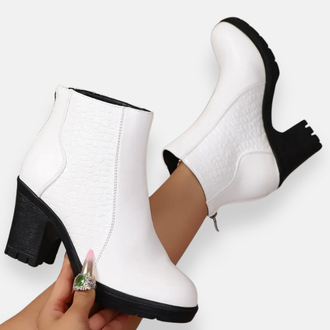 Callista | Bottines à Talon Texturées