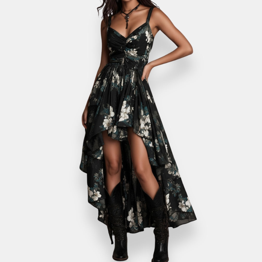 Garvianne | Robe Fleurie Asymétrique