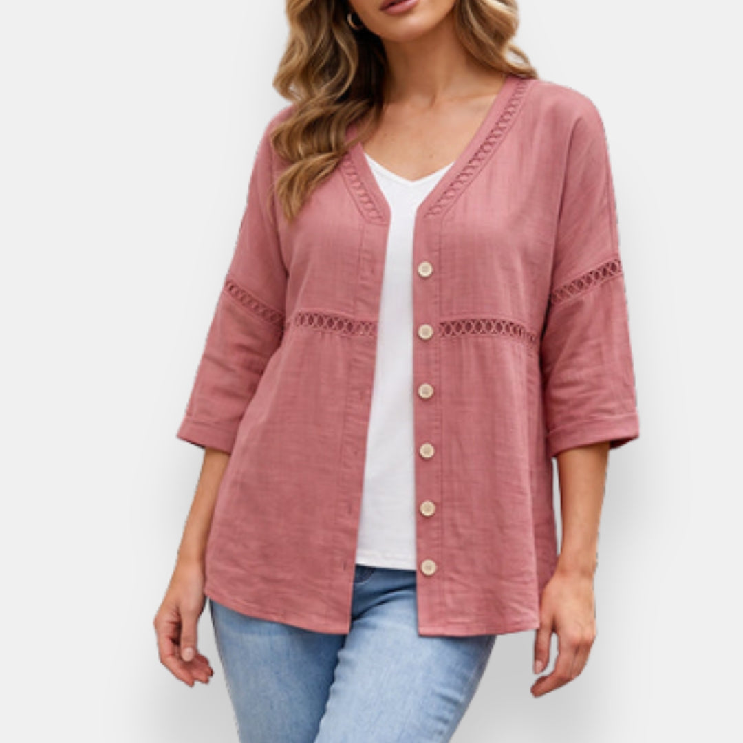 Dorvarne | Blouse Col V Crochet