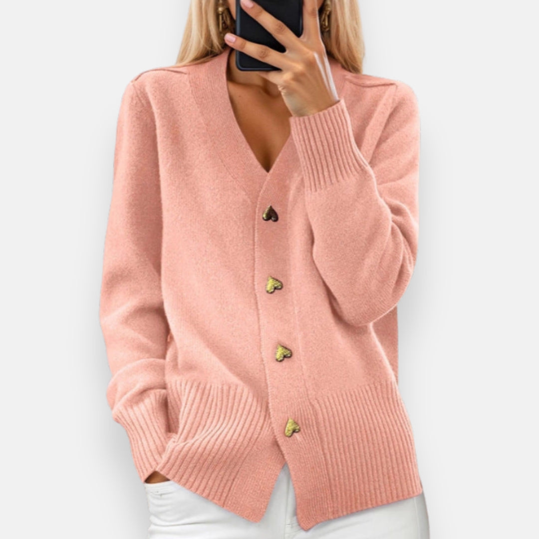 Éléana | Cardigan chic à boutons bijoux