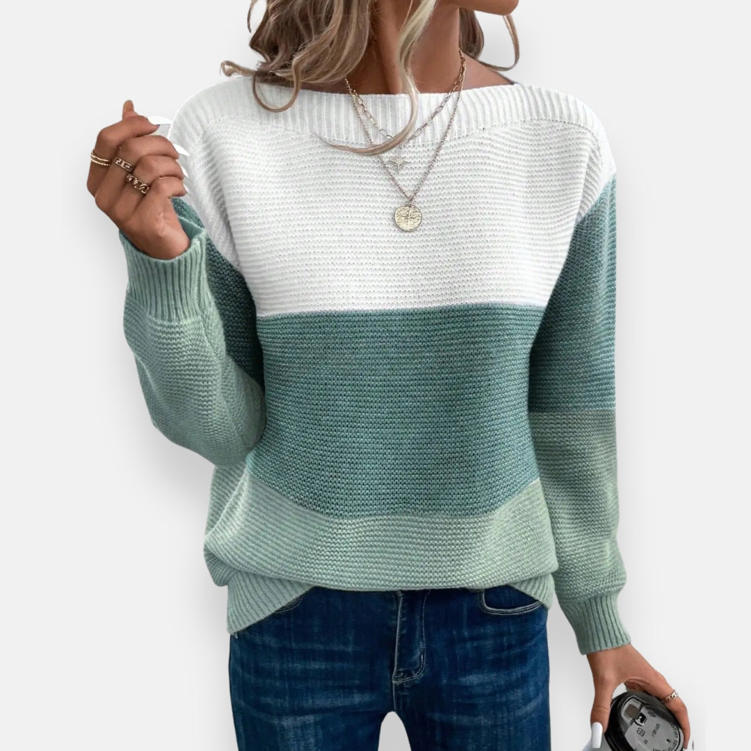 Élyne | Pull colorblock classique
