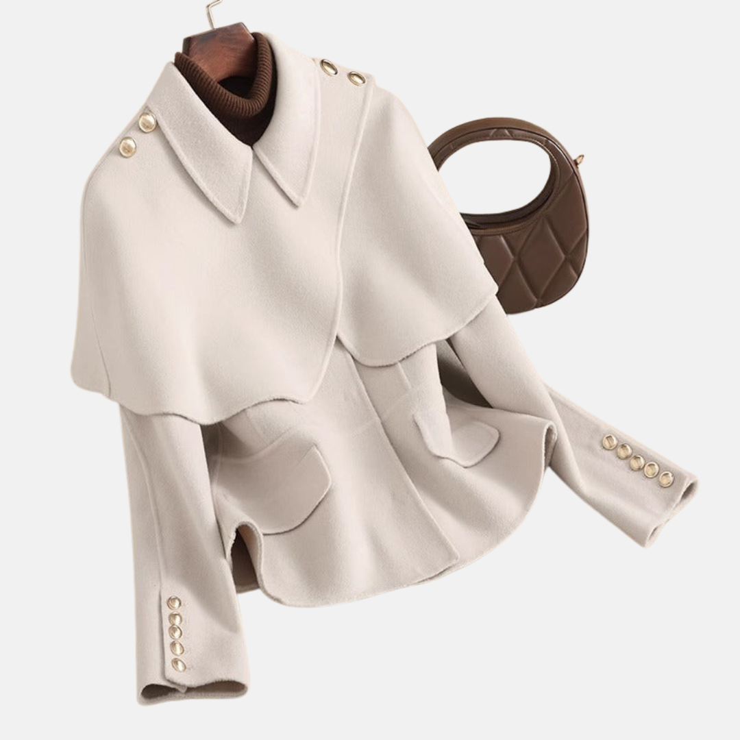 Mylène | Veste élégante à cape structurée