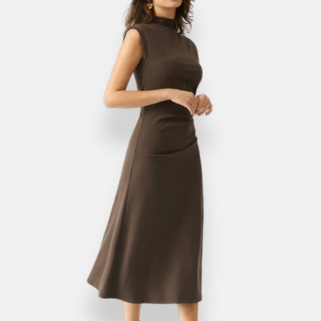 Ivana | Robe élégante à col montant