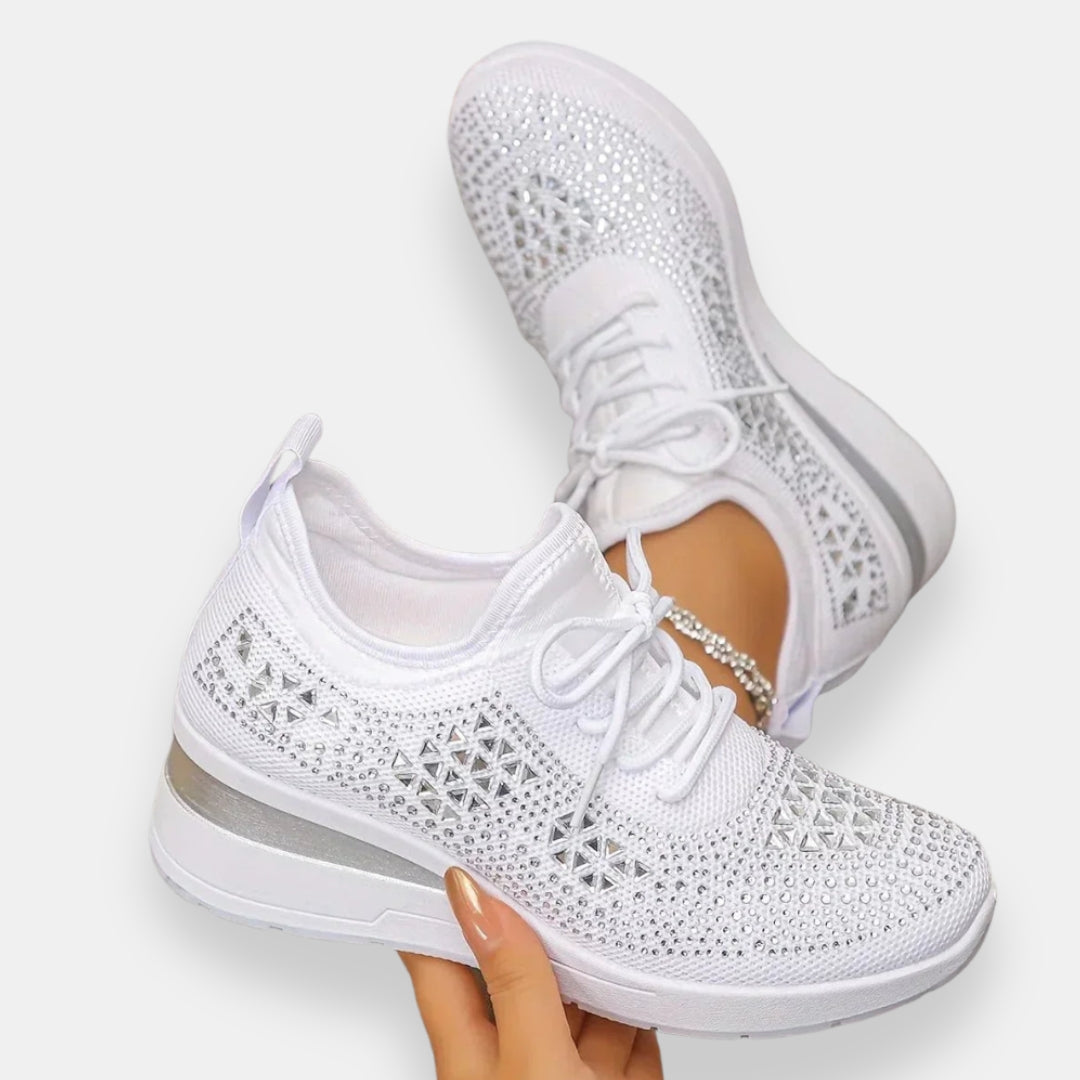 Joëlvrine | Sneakers strass compensées