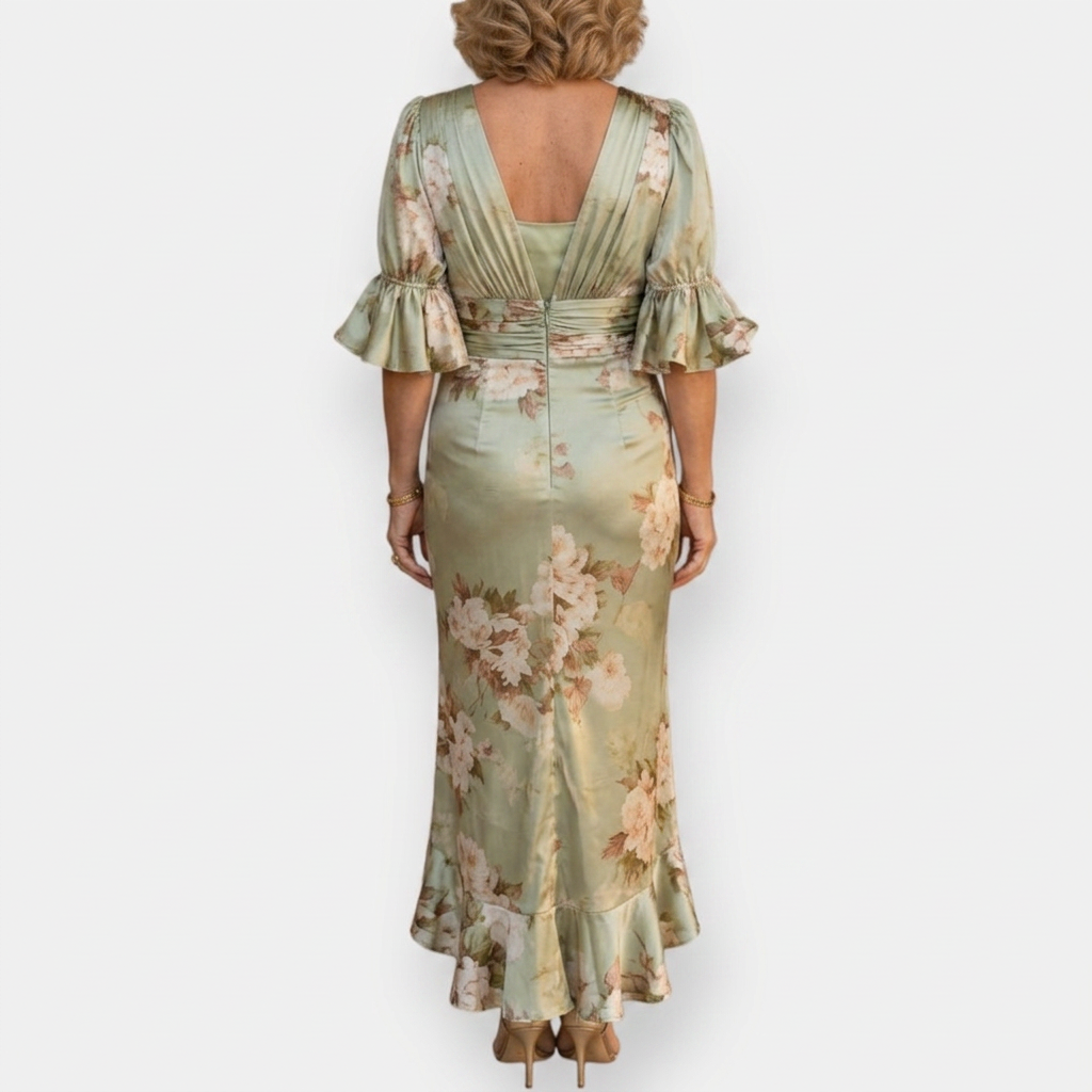 Holvise | Robe longue fleurie volanté