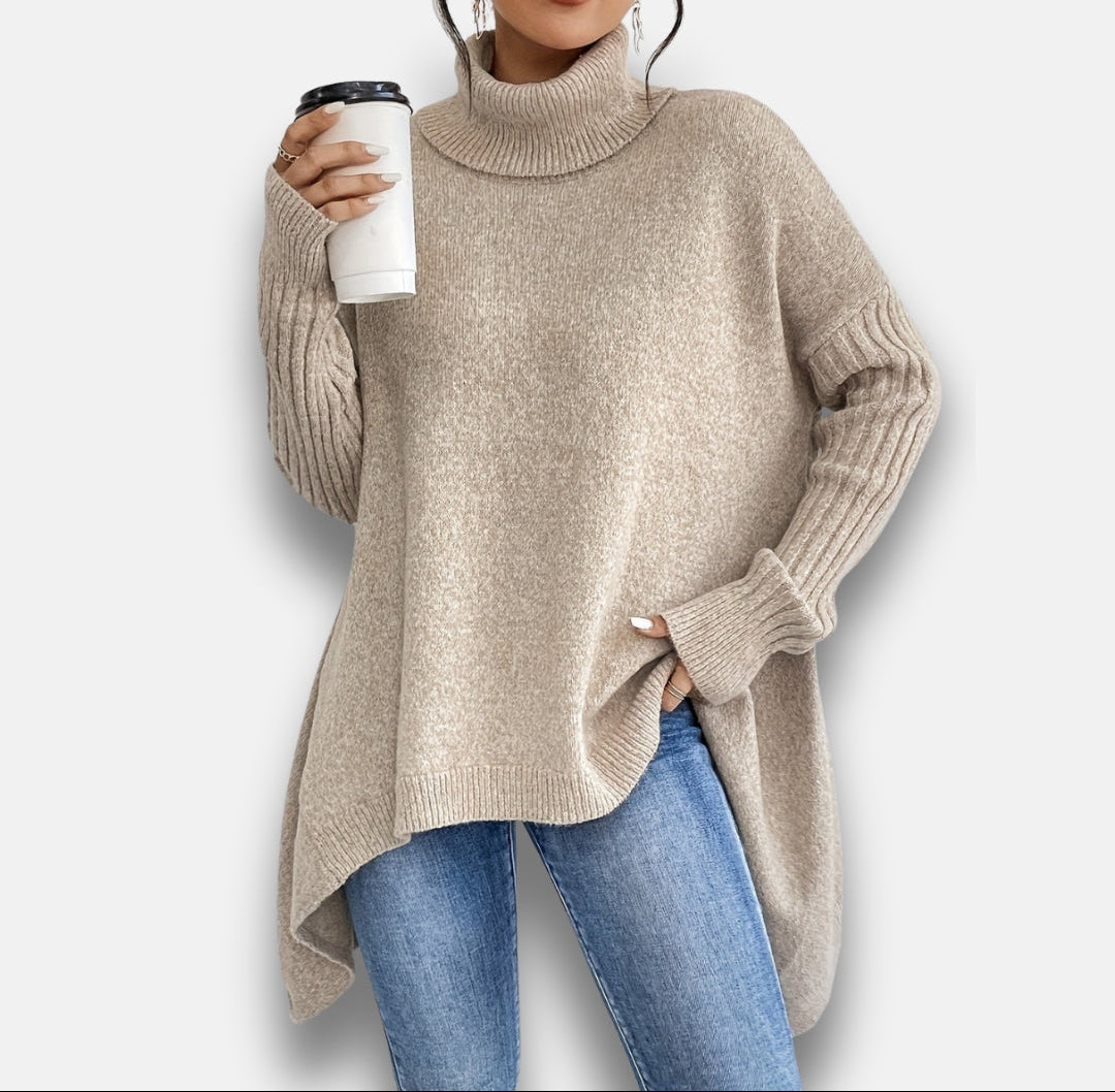 Lucienne | Pull oversize à col roulé