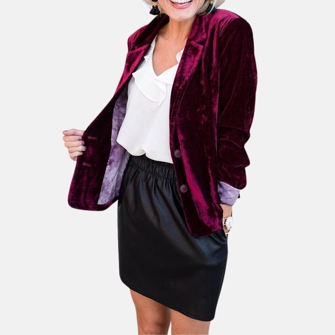 Veyra | Blazer en velours chic