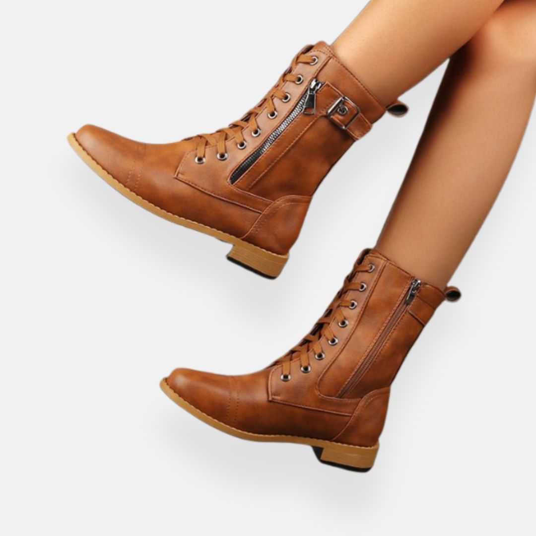 Zaria | Bottines lacées avec zip