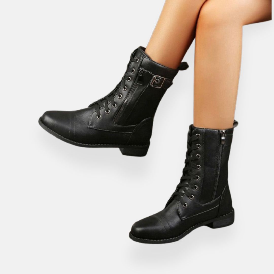 Zaria | Bottines lacées avec zip