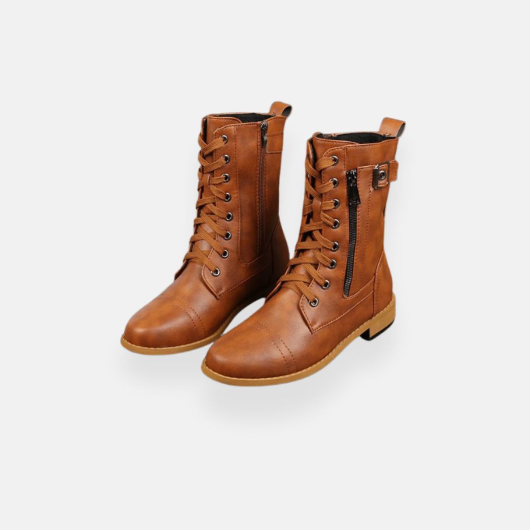 Zaria | Bottines lacées avec zip