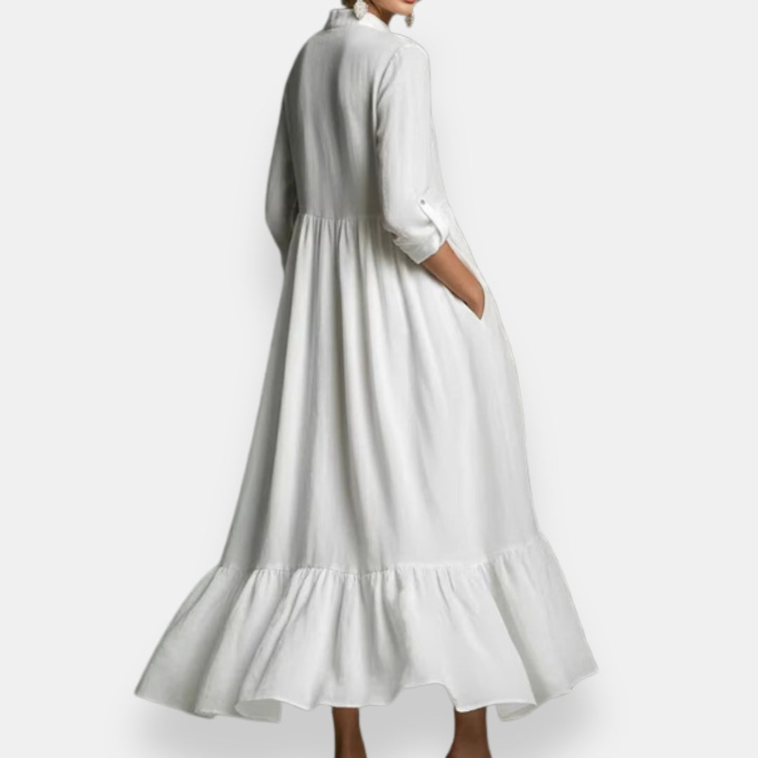 Pétronille | Robe évasée volantée