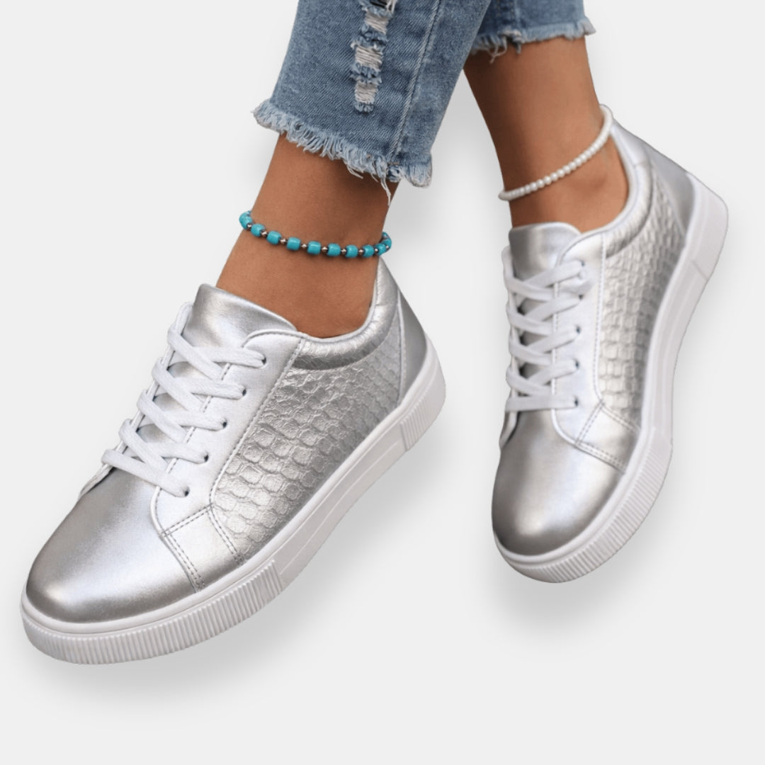 Tanaïs | Sneakers métallisées texturées