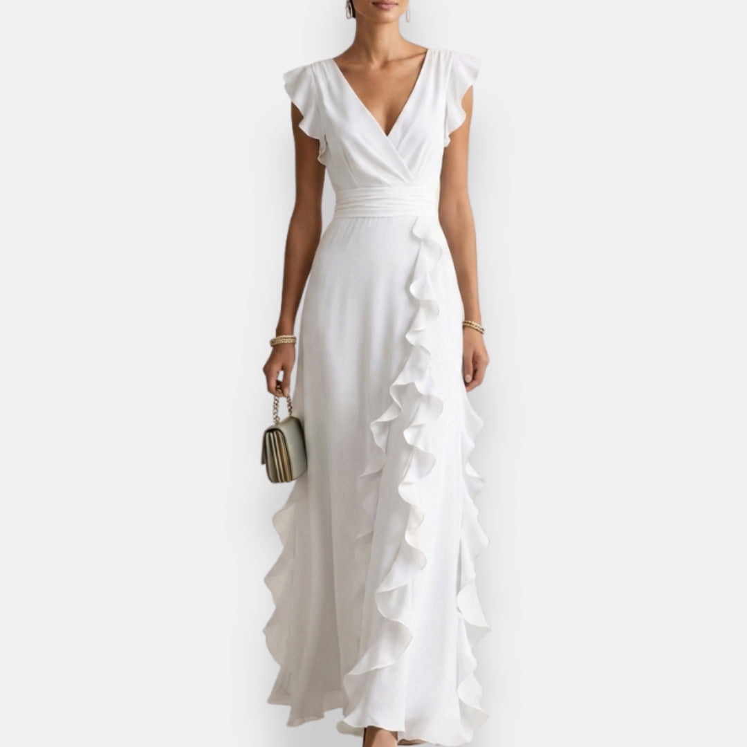 Prune | Robe cérémonie volanté