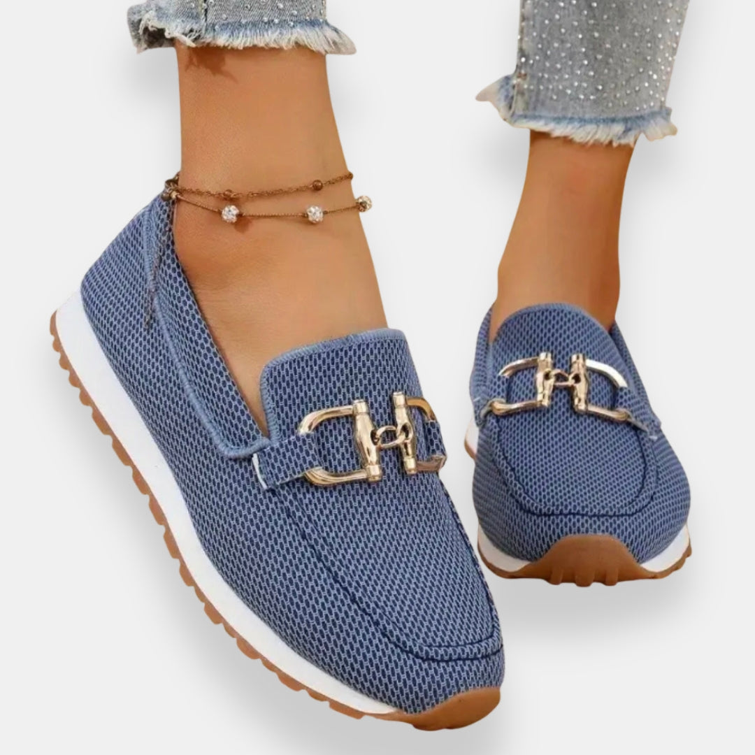Théovrine | Sneakers loafer boucle dorée