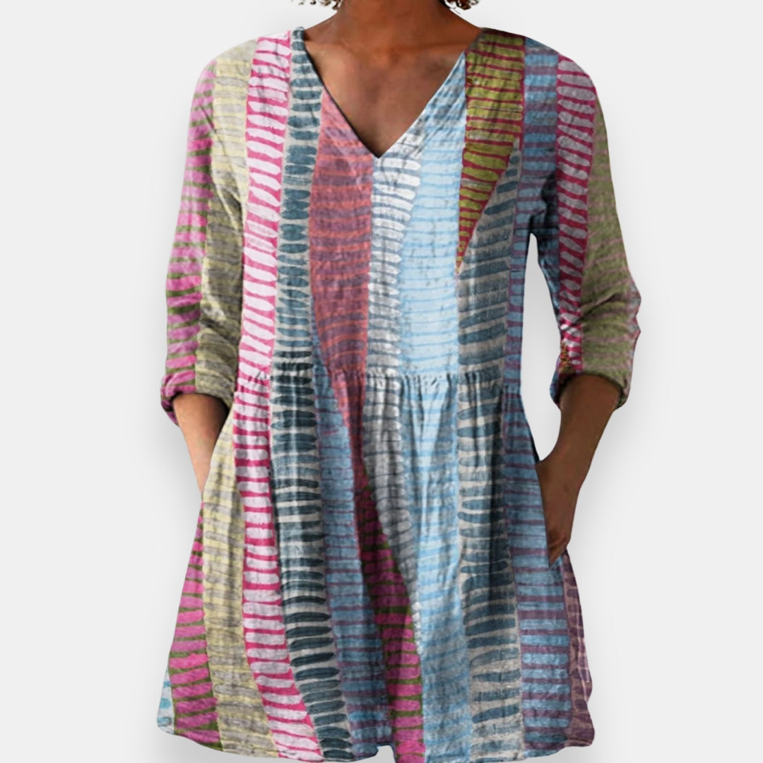 Armantine | Blouse Col V Peinte